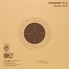 Cibles 10m carab 10x10 avec n°