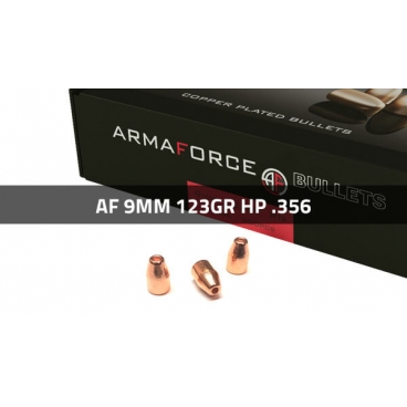 Ogives cuivrées ARMAFORCE 9-123grs CN HP