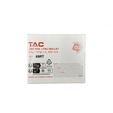 Cart GECO tac 308W 147grs FMJ