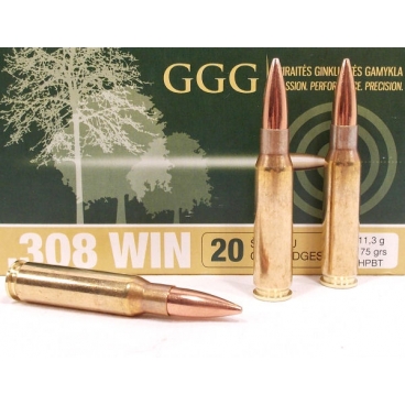 Cart GGG 308W 155grs HP BT ogive sierra