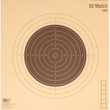 Cibles 50m carabine 20×20