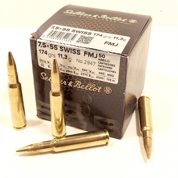 Cart SELLIER & BELLOT 7.5×55  174grs FMJ